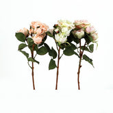 Teerose "Brighton" Kunstig rose 39 cm med 2 blomster og 3 knopper